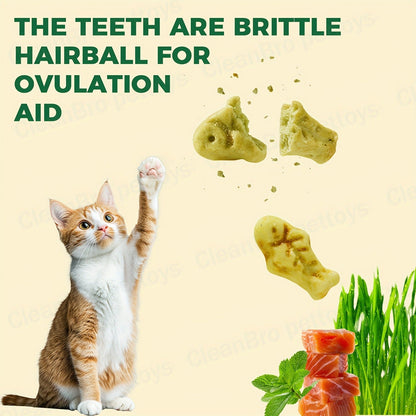 150 g Catnip and Cat-Grass Cookie Treats with Shaped Pieces and Pictured Ingredient Panel Pictured