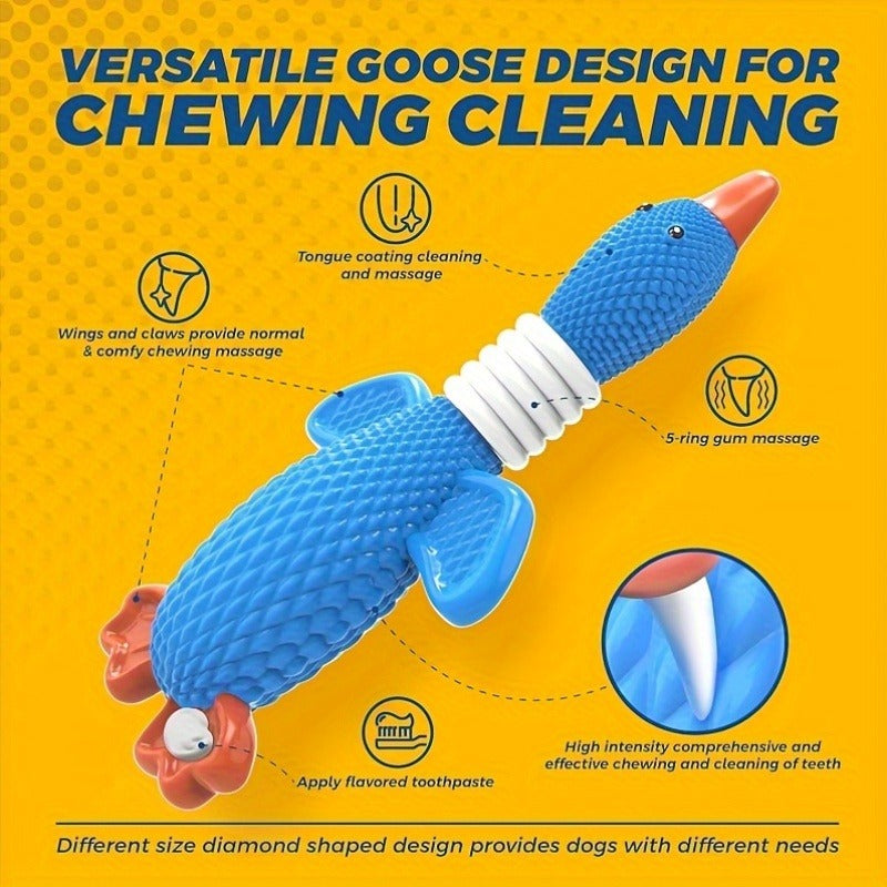 Dog Toy Nylon Goose or Clownfish Chew Design for Medium and Large Dogs in Two Blue Styles for Interactive Chew Play