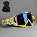 Yellow frame with colored lenses + headscarf