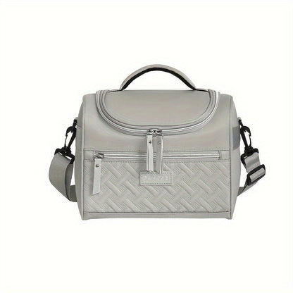 Insulated Lunch Bag Cooler Tote with Padded Shoulder Strap Leakproof Washable Polyester Meal Prep Bag for Work Picnic School Outdoor Activities Men Women