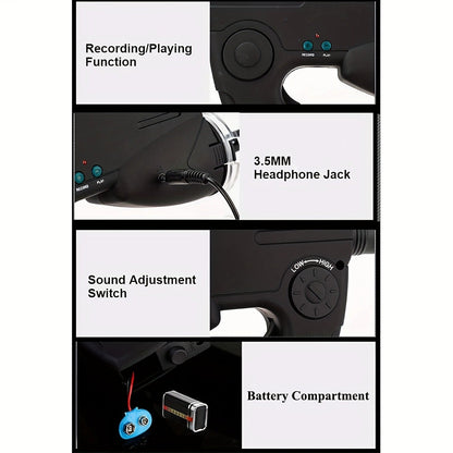 Bionic Ear Sound Amplifier with 8x Monocular Telescope, Long-Range Digital Audio Listening Device with Headphones for Bird Watching Nature Observation Outdoor Surveillance, Compact Lightweight Spy Ear