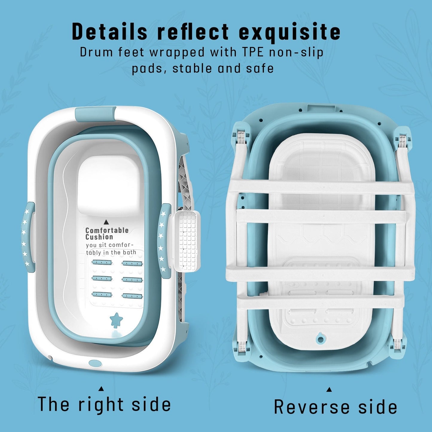 Portable Bathtub for Adults with Insulation Cover & Drainage Pipe – Foldable Hot Tub for Indoor Outdoor Sauna