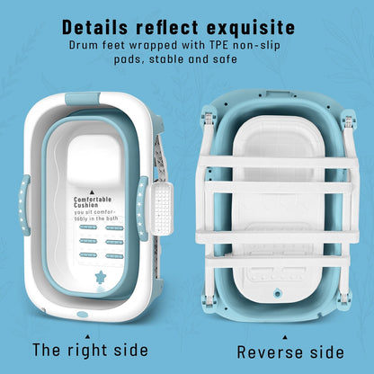 Portable Bathtub for Adults with Insulation Cover & Drainage Pipe – Foldable Hot Tub for Indoor Outdoor Sauna