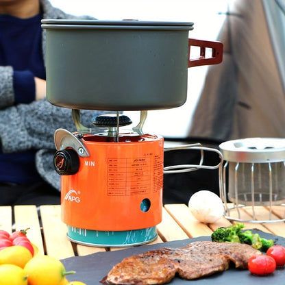 Portable Propane Camping Heater Stove 2-in-1 with Temperature Control, Compact Outdoor Cooking & Heating Unit, BPA-Free Metal
