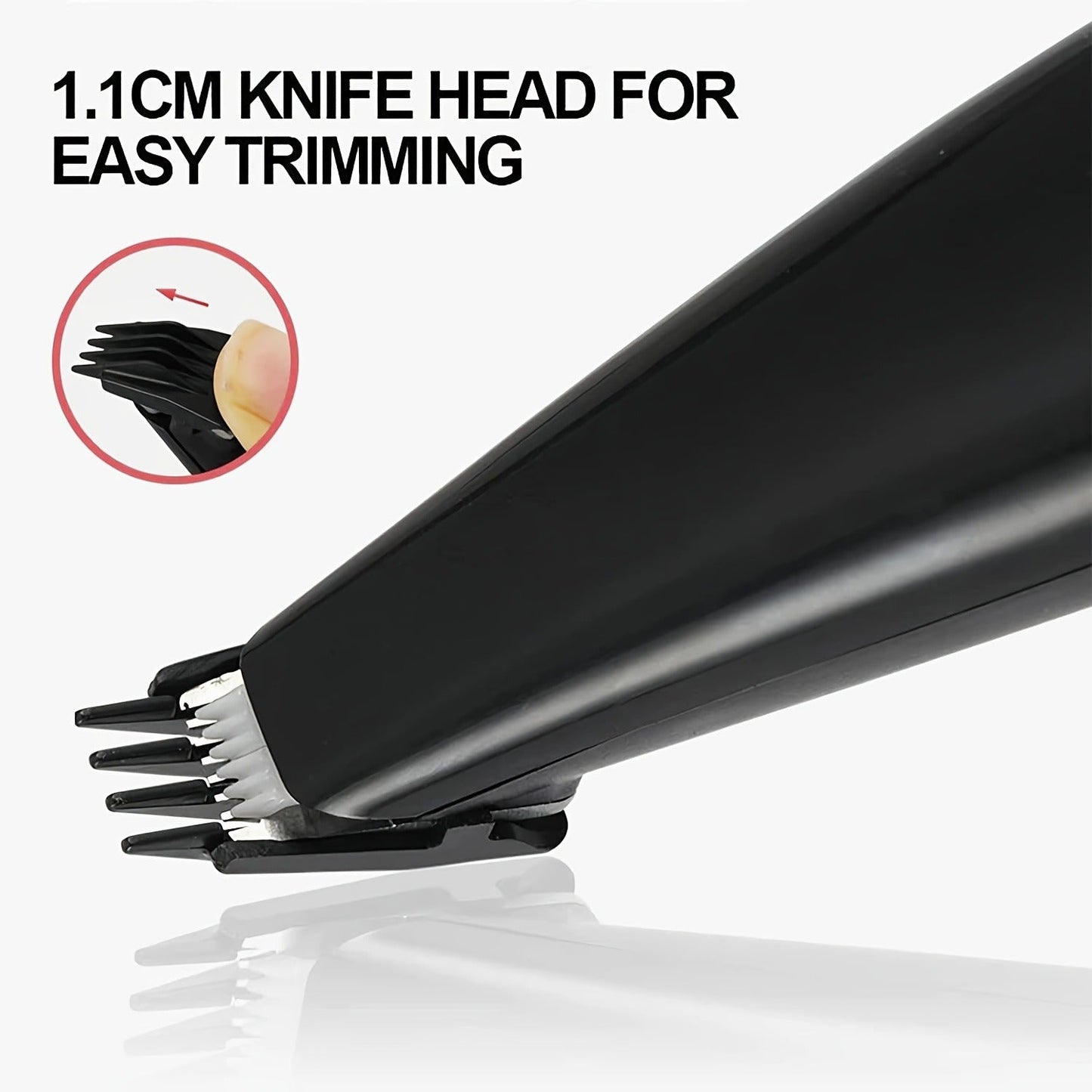Pet Detail Trimmer, USB-Rechargeable Ceramic-Blade Clipper for Dog and Cat Face, Paw and Ear Areas