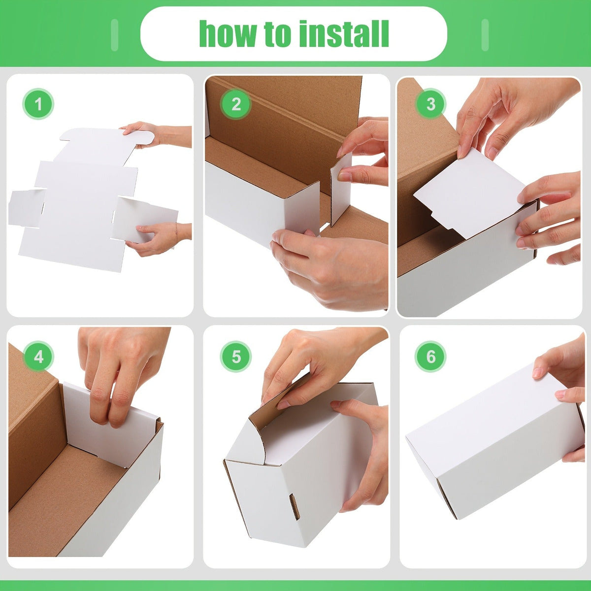 20-Pack Trading Card Storage Box Set with Foldable Cardboard Bodies and 7 x 3.7 x 2.8-Inch Size