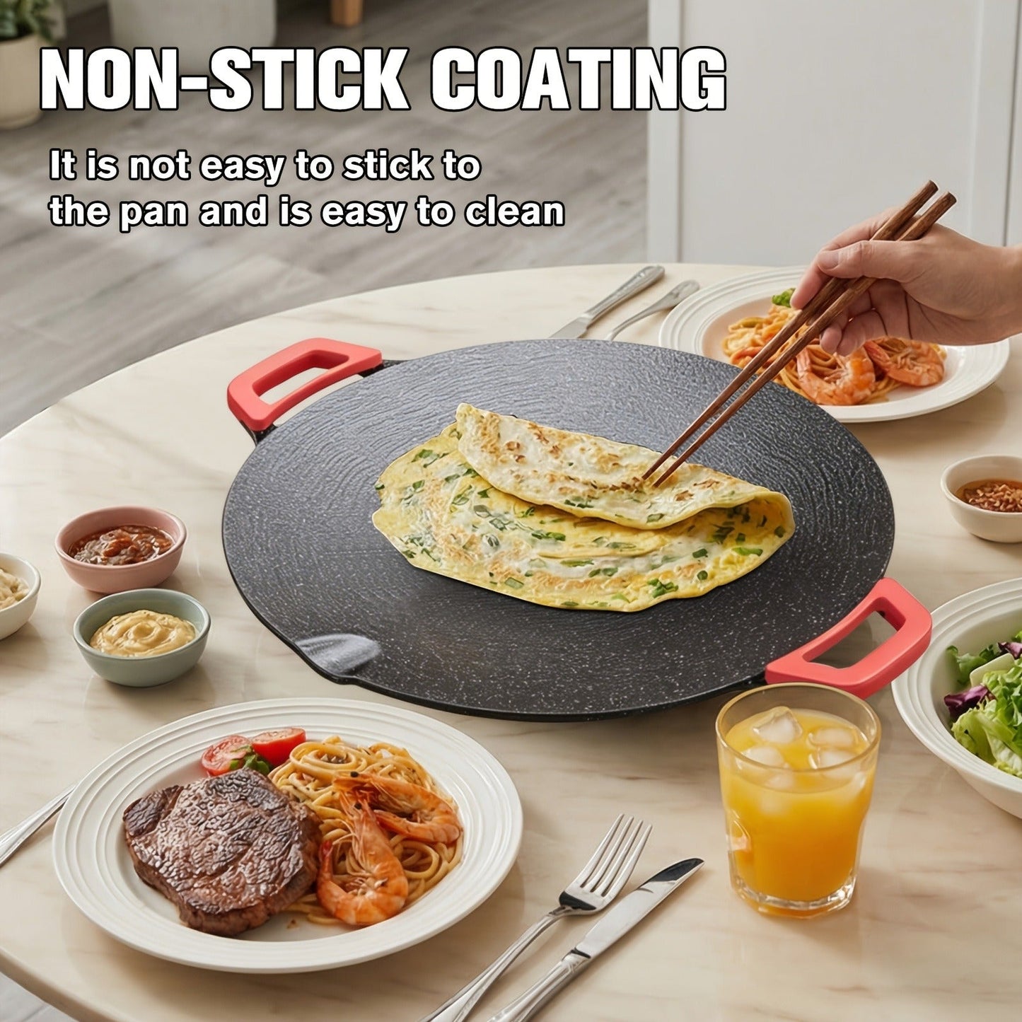 Electric Grill Pan Smokeless Indoor BBQ Non-Stick Griddle with Adjustable Temperature Control for Home Kitchen and Party