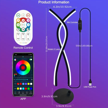 RGB Gaming Desk Lamp with App Control & Music Sync – 18-Key Remote, LED Light Bars, TV Backlight & Night Light, USB Powered Alien Ambient Lamp for Gaming Setup, Streaming & Desk Decor