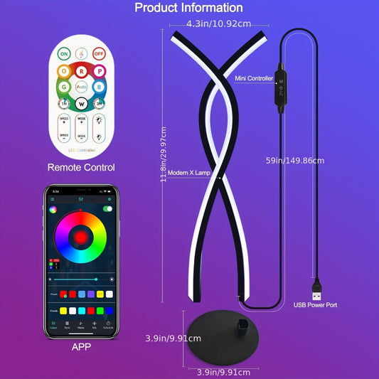 RGB Gaming Desk Lamp with App Control & Music Sync – 18-Key Remote, LED Light Bars, TV Backlight & Night Light, USB Powered Alien Ambient Lamp for Gaming Setup, Streaming & Desk Decor