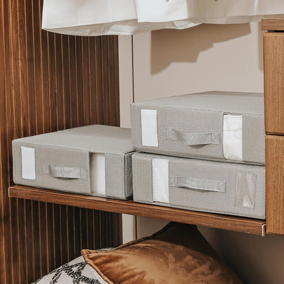 Foldable Sheet and Bedding Storage Organizer Box in Pink for Closets, Wardrobes or Under-Bed Use