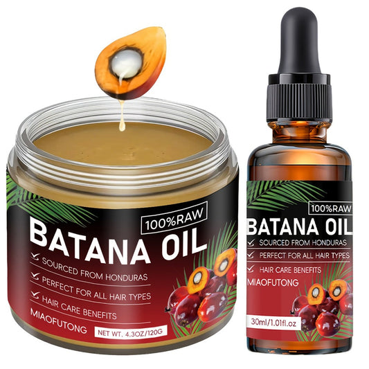 Pure Honduran Batana Oil 2-Pack — Natural Scalp Nourishing Strengthening Repair Oil for Dry Damaged Brittle Thinning Hair, Reduces Breakage & Split Ends, All Hair Types Women Men