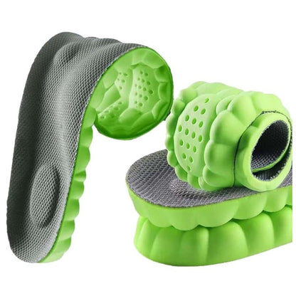 Four-Pair Green Honeycomb Foam Shoe Inserts with Trim Guide and Five EU Size Options from 35 to 46