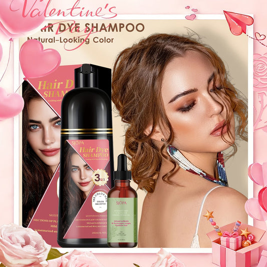 Hair Color Dyeing Shampoo 3-in-1 with Plant Squalane & Glycerin — Colors, Conditions & Cleanses in One Wash | No Developer Needed | 10 Shades | Easy At-Home Hair Coloring for Women & Men
