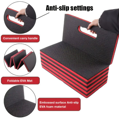 EVA Kneeling Pad Car Repair Work Mat – Foldable Waterproof Thermal Insulation Pad for Mechanic, Camping & Hiking, Lightweight Ergonomic Design, Single or 2-Pack