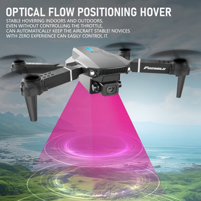 E88 Foldable Drone with Dual Camera – RC Quadcopter 360° Stunt Flip Surround Flight Optical Flow Height Hold 500mAh Battery Beginner to Intermediate Indoor Outdoor Flying Toy Gift for Teens Adults Boys