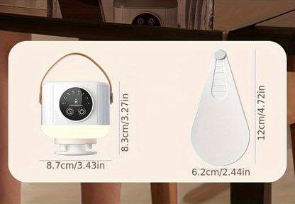 Portable Fan, USB-Powered Hanging Tent Model with Remote Control, LED Light and Optional Triangular Stand