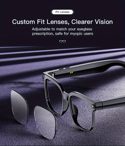 AI Camera Glasses 4K Recording & Real-Time Translation – 163 Languages, 8MP Wide-Angle FPV, 4GB Storage, Wireless Smart Glasses for Travel & Driving
