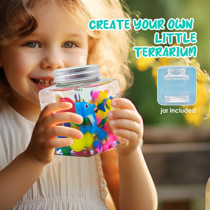 Magic Water Gel Creature Craft Kit with Ten Color Gels, Six Molds, Mixing Powders and Lidded Display Jar