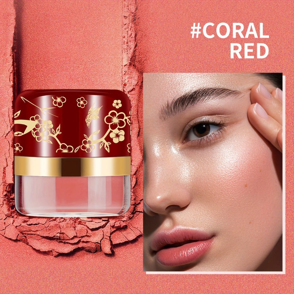 Powder Blush Set 3 Colors with Pearl Powder Rose Oil & Squalane Formula — Natural Glow Lightweight Buildable Cheek Color for All Skin Tones Easy Blend