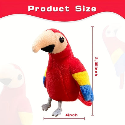 Six-Piece Bird Finger Puppet Set with Parrot, Peacock, Toucan, Flamingo, Owl and Eagle Designs