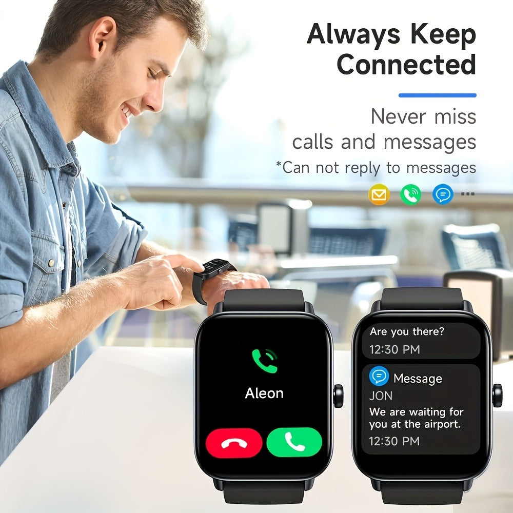 Smart Watch 1.95-Inch Touch Display with Voice Assistant, Wireless Calling and 100+ Custom Faces