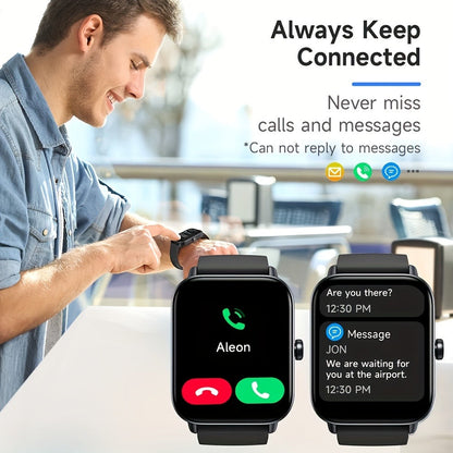 Smart Watch 1.95-Inch Touch Display with Voice Assistant, Wireless Calling and 100+ Custom Faces