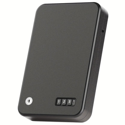 Portable Pistol Safe with Three-Digit Electronic Keypad, Backup Keys, USB-C Cable and 3.28 ft Security Cable