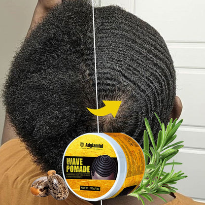 360 Wave Pomade for Men — Wave Control Defining Cream for Layered Waves, Volume & Texture | Non-Greasy, Water-Soluble, No Residue | Easy to Style, Brush & Maintain Natural 360 Waves
