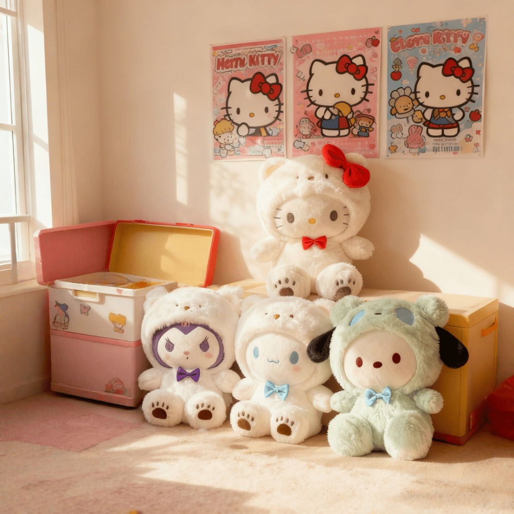 Plush Toy – Big-Eared Puppy Character Doll in White, Blue Jade or Pudding Color Styles for Collecting
