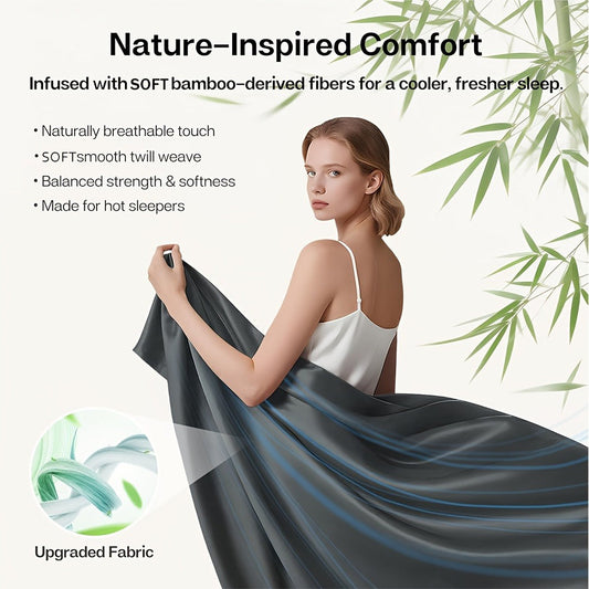 Bed Sheet Set 6-Piece with 17-Inch Pocket, Double-Stitched Edges, Four Bed Sizes and Thirteen Colors