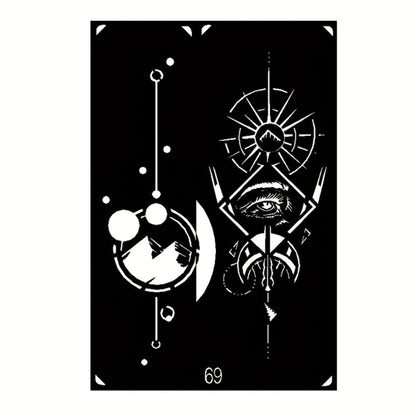 Twenty-Piece A5-Labeled Tattoo Stencil Kit002 with Animal, Symbol and Geometric Pattern Designs
