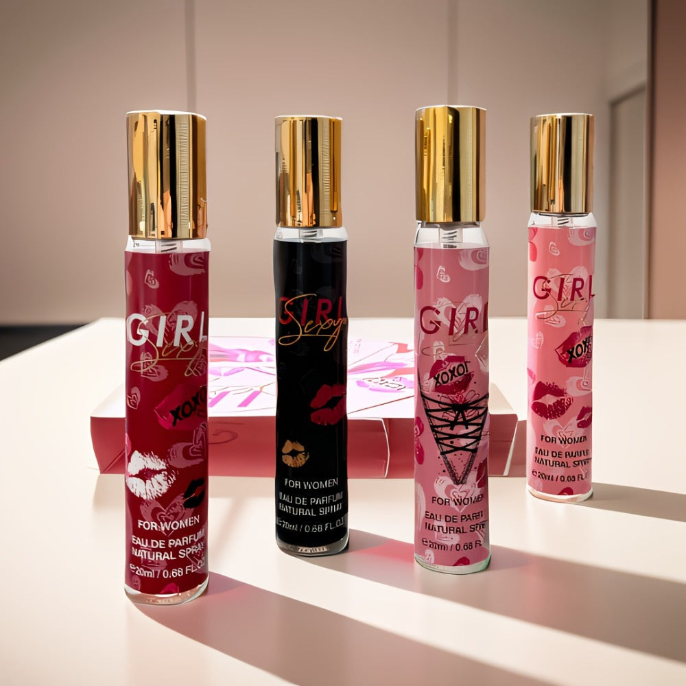 Women's Perfume Gift Set 4 Piece Travel Size Spray Kit - MYSTICAL Long Lasting Fresh Floral Scent Unisex Fragrance for Her Birthday Valentine's Day