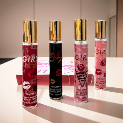 Women's Perfume Gift Set 4 Piece Travel Size Spray Kit - MYSTICAL Long Lasting Fresh Floral Scent Unisex Fragrance for Her Birthday Valentine's Day