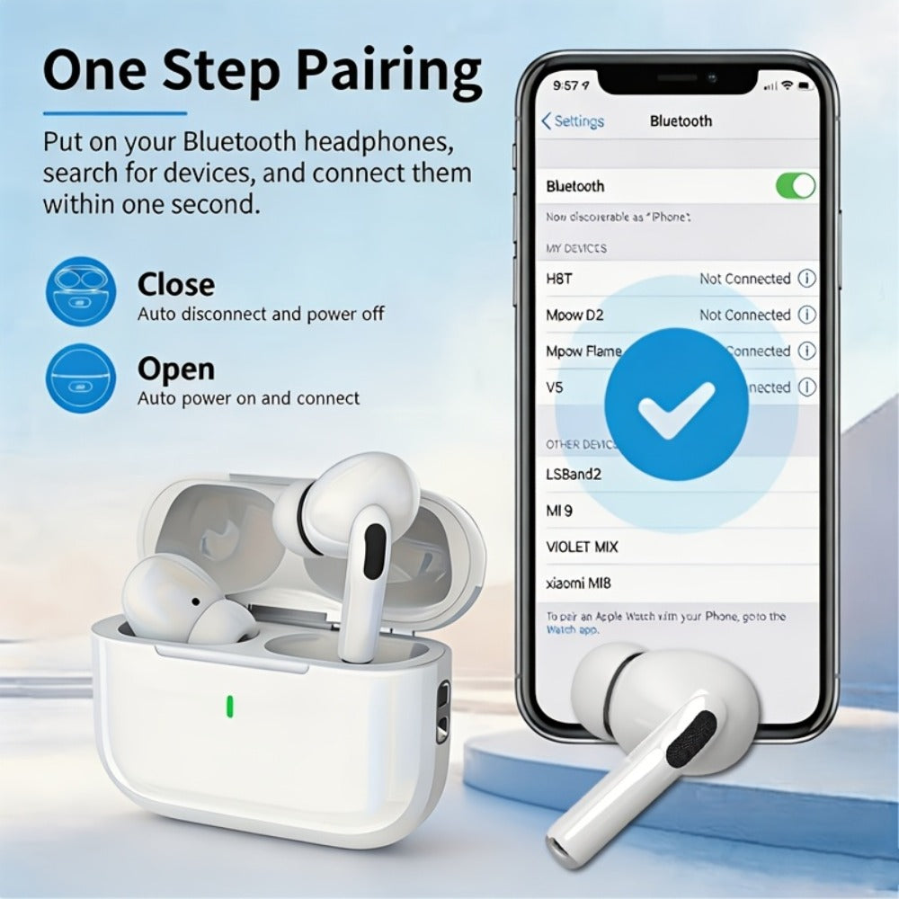 Wireless Earbuds 3-in-1 Standard, Translation or Screen Models with HD Calls and Charging Case