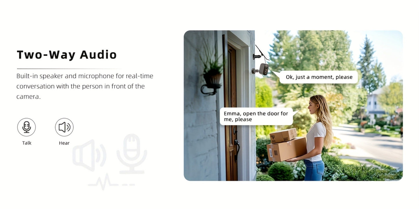 Black Dual-Band Solar WiFi Security Camera with Separate Panel and One- to Four-Camera Pack Options
