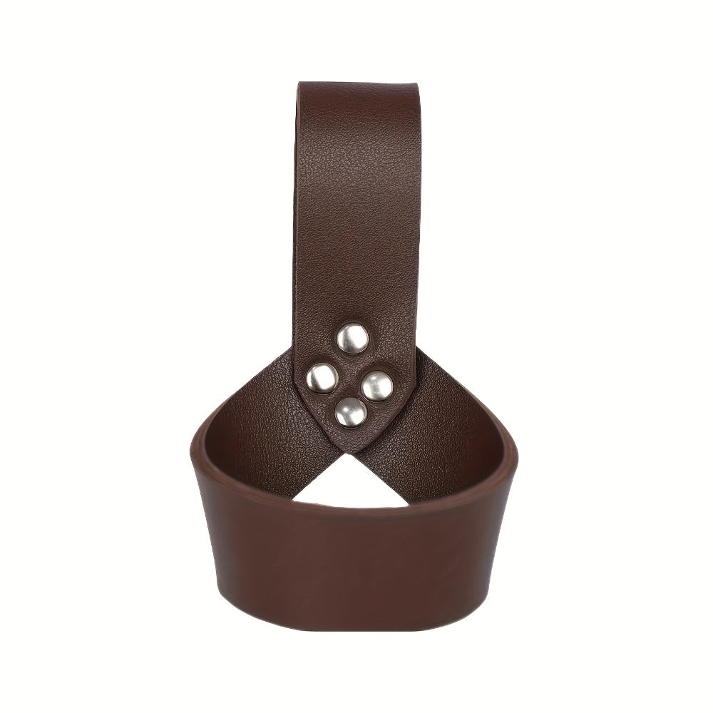 Costume Accessories Faux Leather Knife Sheath and Belt Options in Black or Brown for Medieval Outfits