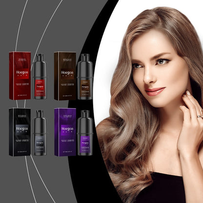 Hair Color Shampoo, Hoegoa Hair 3-in-1 100ml Color Foam with Purple, Black, Red or Brown Options