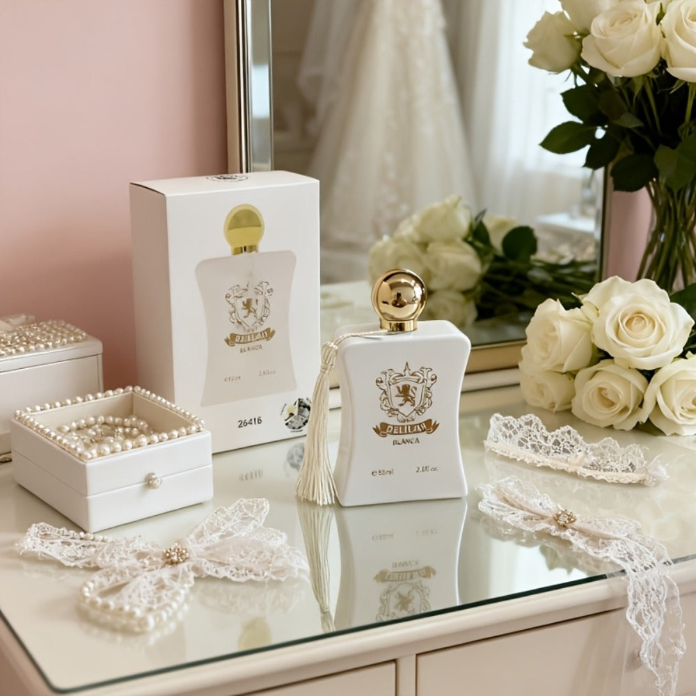 Women's Perfume Delilah Blanca 26416 with Fresh Aromatic Profile in a White Presentation Box