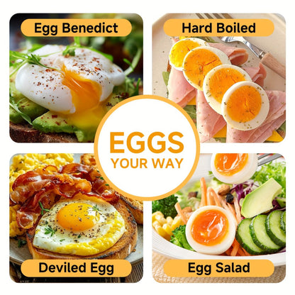 Electric Egg Boiler & Cooker with Auto Shut-Off, Single & Double Layer, Multi-Function for Hard Boiled