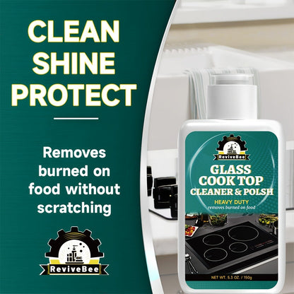 Glass and Ceramic Cooktop Cleaner and Polish in a Five-Pack Set for Routine Care of Smooth Cooking Surfaces