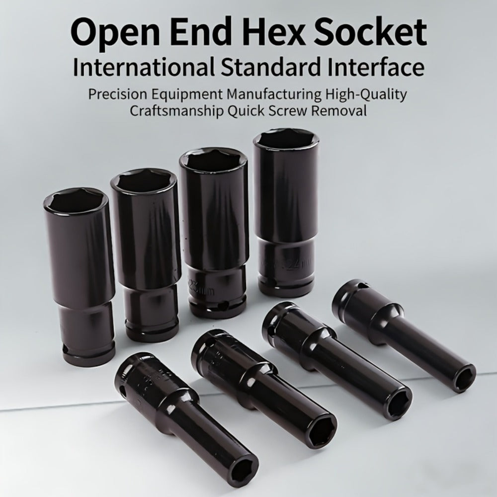 1/2 Inch Deep Impact Socket Set – Chrome Vanadium Steel for Tire Removal, Mechanical Repairs & Car Maintenance | Compatible with Electric & Pneumatic Impact Drills | Green & Black Case