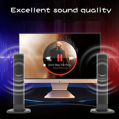 Detachable 19.3-Inch TV Soundbar with Four-Speaker Layout, TF, AUX, FM, RCA and TWS Inputs
