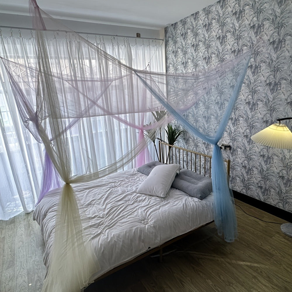 Bed Canopy Mosquito Net - Princess Canopy for Beds with Curtains, Sheer Bed Drapes for Indoor Outdoor Use