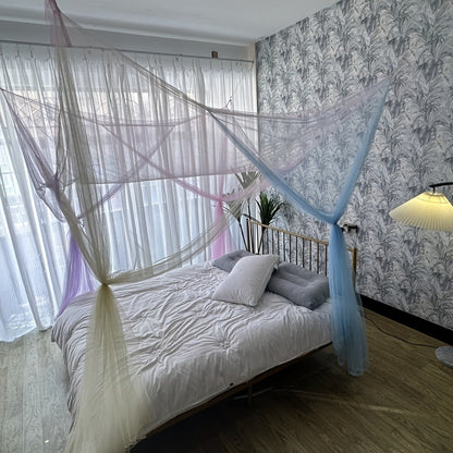 Bed Canopy Mosquito Net - Princess Canopy for Beds with Curtains, Sheer Bed Drapes for Indoor Outdoor Use