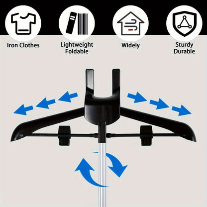 Clothes Drying Rack Foldable Height Adjustable Telescopic Ironing Rack, Aluminum Alloy Garment Rack with 360° Rotating Arm, Multi-Layer Hanging Drying Stand, Space-Saving Laundry Rack for Home Bedroom