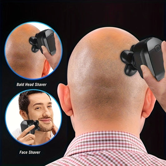 Electric Shaver Three-Blade Floating Head with Wet/Dry Use, LED Battery Display and Approximate 1-Hour Charge