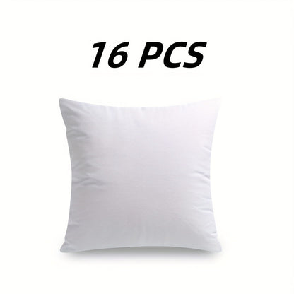 White Pillow Inserts in Square or Lumbar Sizes with Single, Three, Five, Sixteen or Twenty-Piece Packs