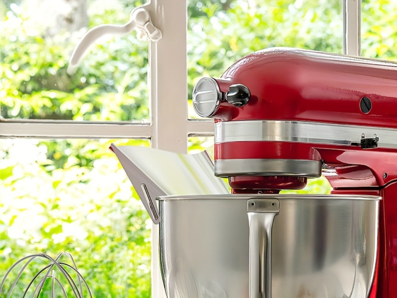 Stainless-Steel-Style Stand Mixer Pouring Chute in One- or Two-Piece Checkout Configurations