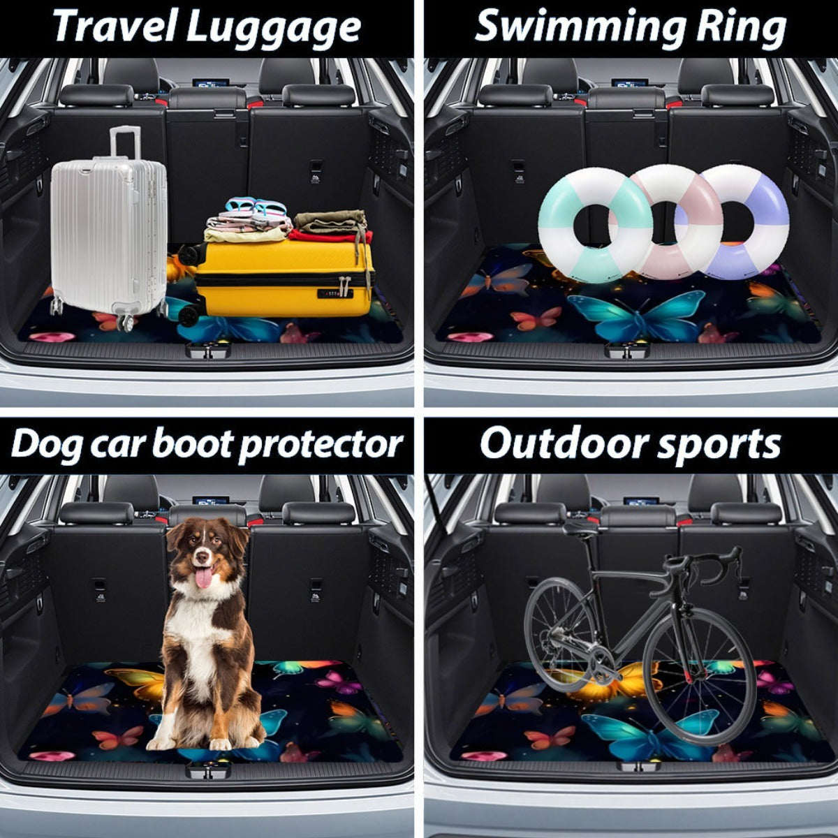 Car Trunk Mat Cargo Liner – Waterproof Non-Slip Trunk Floor Mat with Pattern Designs to Protect Vehicle Interior from Dirt, Spills & Scratches | Multiple Styles
