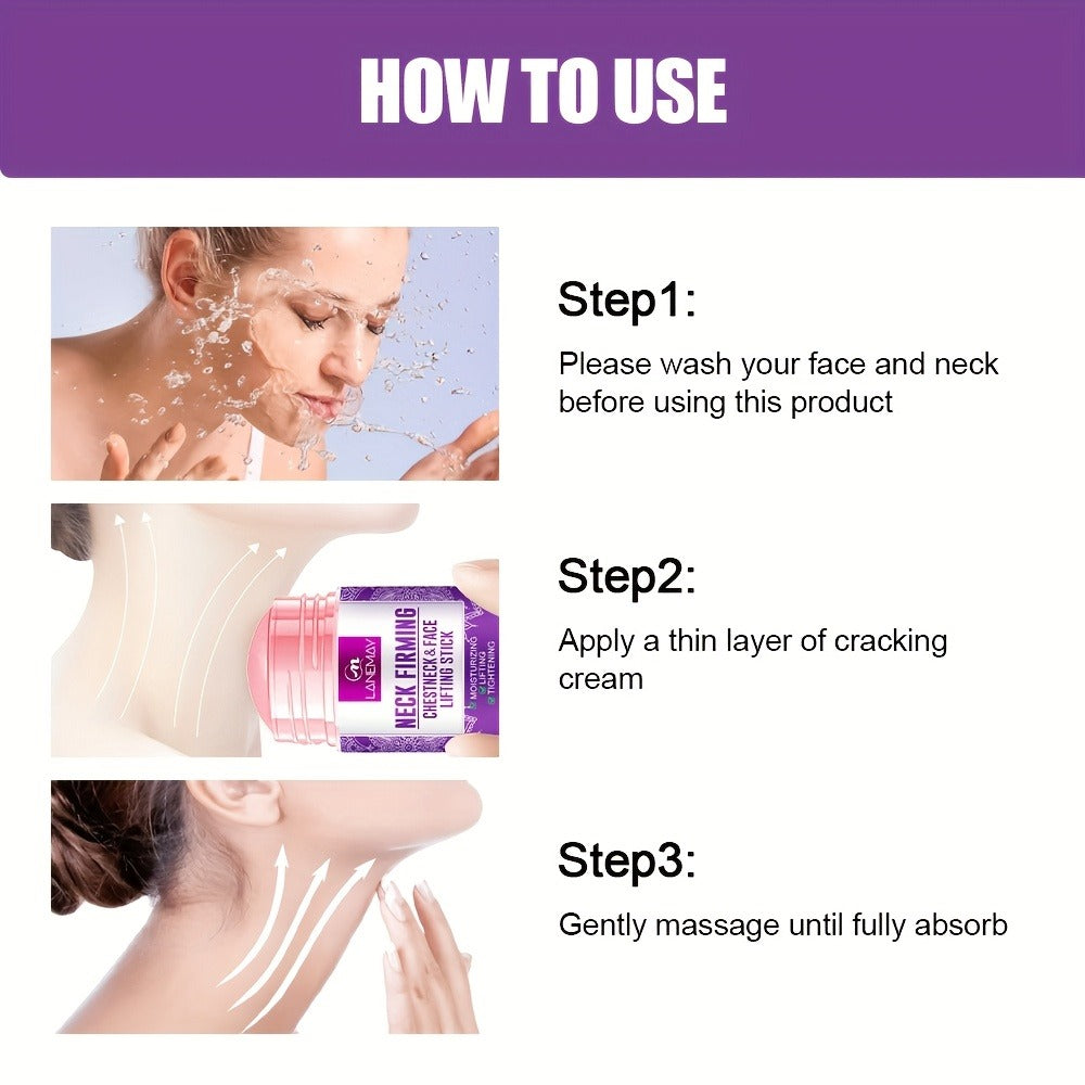 Retinol Collagen Face & Neck Firming Stick 3pcs Set - Anti Aging Lifting Tightening Moisturizing Skin Care Stick, Wrinkle Reducer Portable Daily Skincare for All Skin Types Women